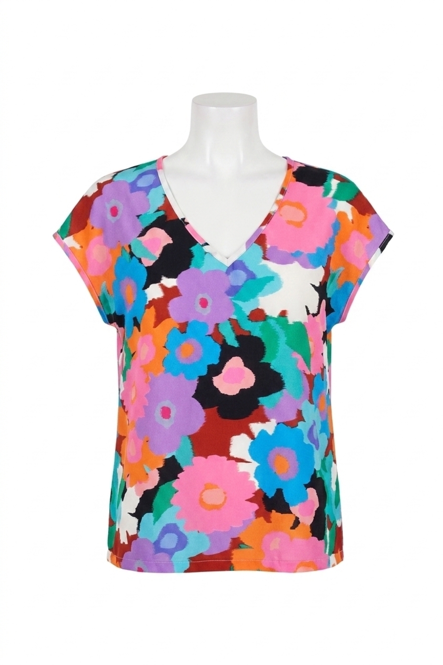 NEW MOLLY BRACKEN floral dolman top in multi floyd